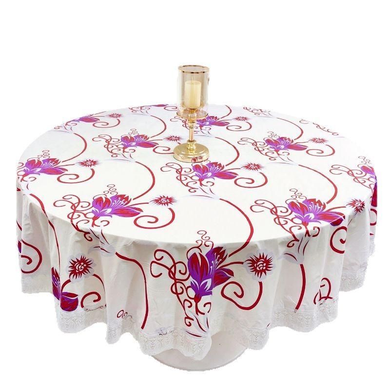 Waterproof, Oil-Proof And Anti-Scalding Coffee Table Tablecloth Leave-In Rectangular Dining Table Cloth Household Living Room Round Tablecloth