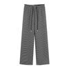 Retro Striped Wide-Leg Floor-Length Pants: 145cm Petite Fit for Women