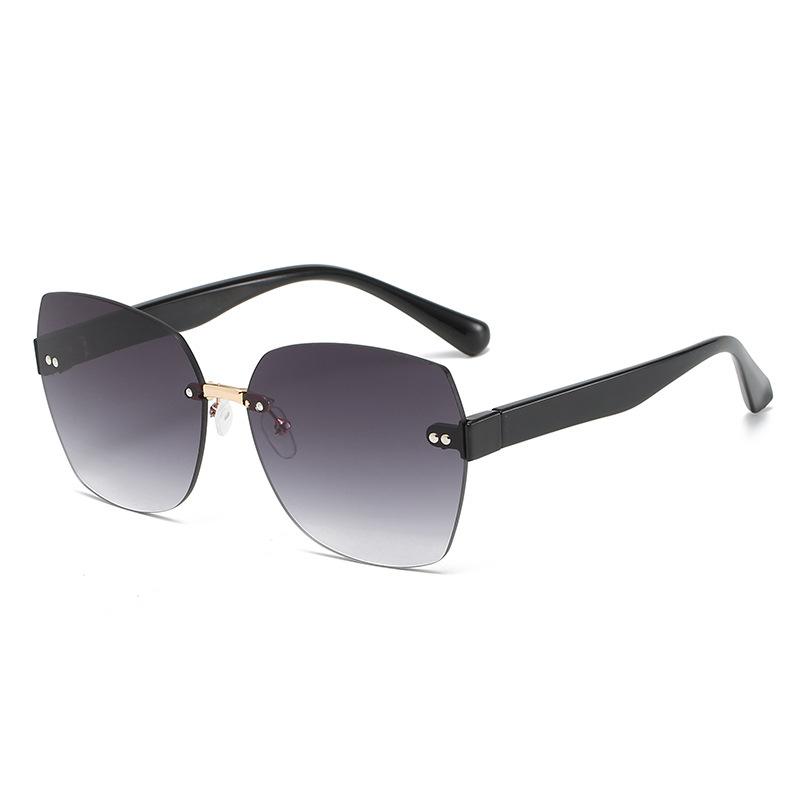 Metal hinges, fashionable large frame sunglasses, men's and women's tide gradually changing color sunglasses, glasses s