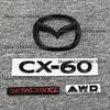 CX-60 γυαλιστερό μαύρο Εμπρός Γρίλια Αυτοκινήτου Έμβλημα SKYACTIV G AWD Αυτοκόλλητο Σήμα Πίσω Πορτμπαγκάζ Για Mazda CX-60 Αξεσουάρ Λογότυπου