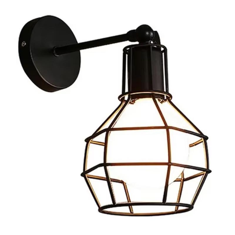 

Винтажный железный светодиодный настенный светильник Industrial Creative E27 для прикроватных тумбочек, балконов, кафе, баров, лестниц, освещения комнаты, домашнего декора, светильников No Blub