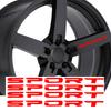 4pcs Creative Racing SPORT Letter Sticker Auto Car Rims Wheel PET Decal Waterproof Car Styling Decoration Auto Accessories