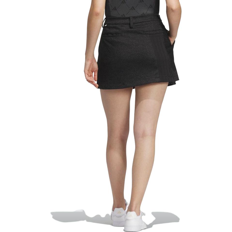 adidas Golf Fashion Sports Solid Color Textured Front Pleated Casual Skirt Women Skirts Black HZ6099