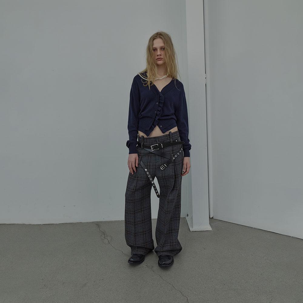 LCDC™ Belted Tailored Trousers_Checked (Brown)