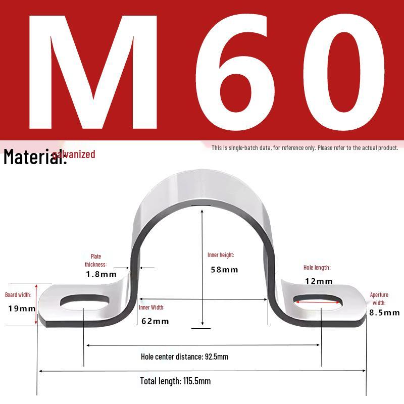 Galvanized U-Shaped Saddle Clamp for Pipes and Hoses
