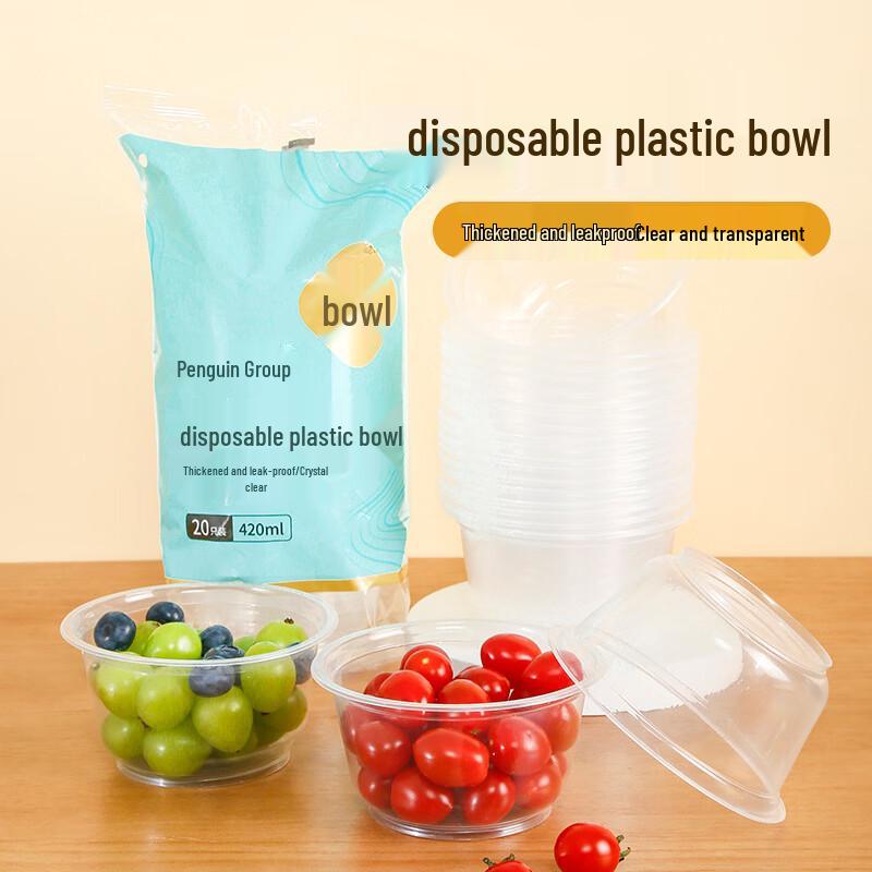 Thickened Disposable Plastic Bowls for Catering