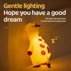 Cartoon Giraffe Silicone Night Light Eye Protection Warm Light Bedside Lamp Rechargeable Atmosphere Book Light Used for Decorati