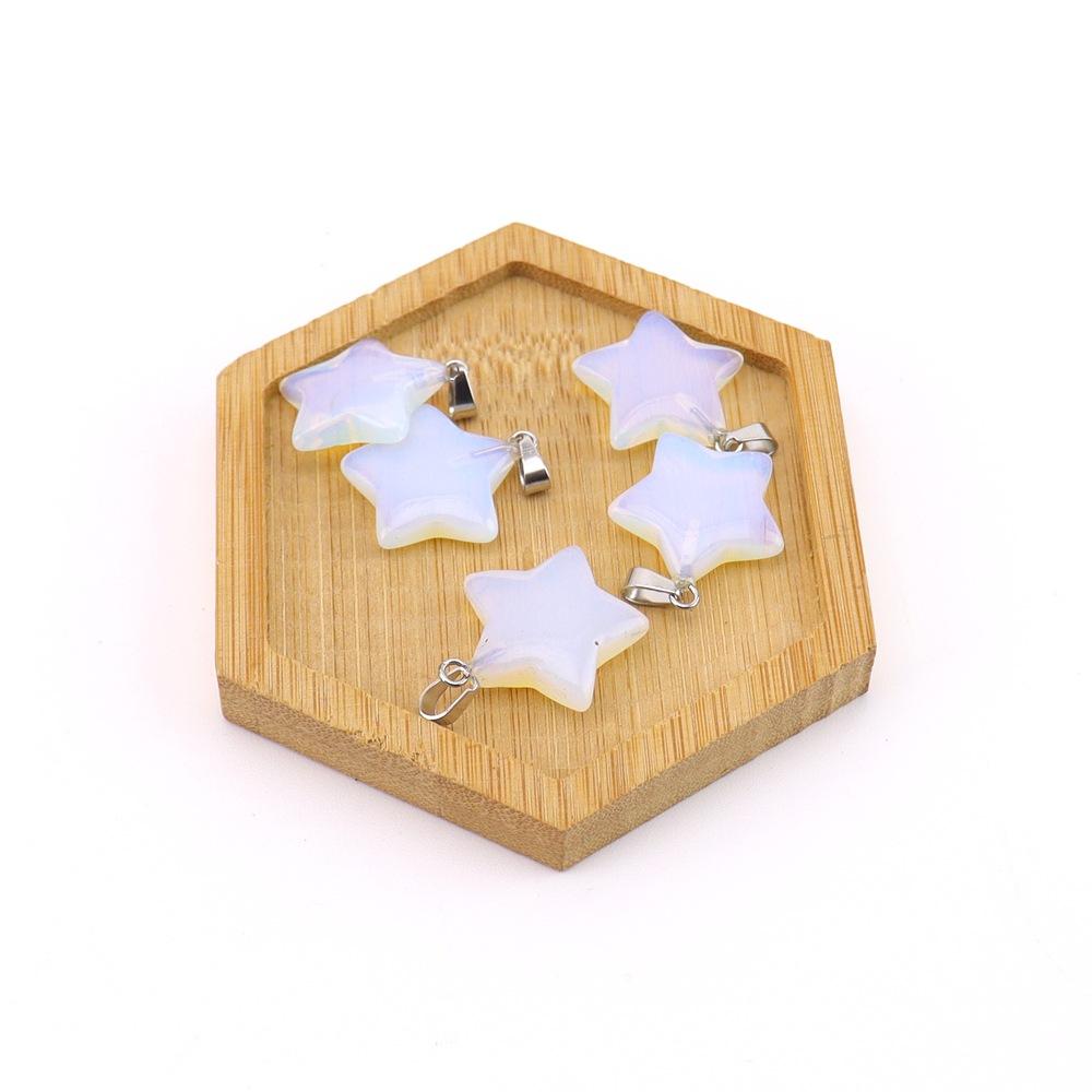 Agate Star Pendant Necklace Jewelry Powder Crystal Necklace Fashion Valentine'S Day Gift 20 * 6