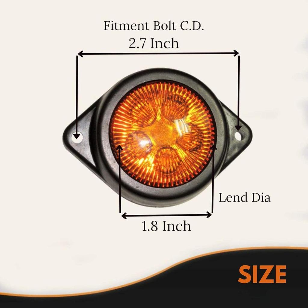 APSMOTIV Lumini de contur LED pentru remorcă camion 24V Lampă de gabarit lumini de poziție pentru pui Lumini de poziție Potrivire universală, Culoare Chihlimbar, Pachet de 12