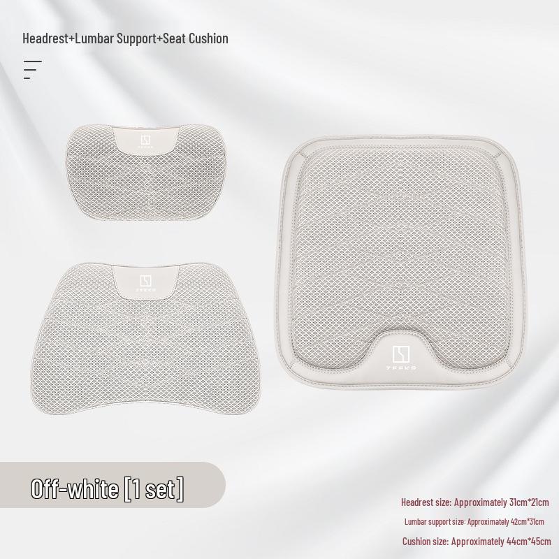 Zeekr Car Neck and Lumbar Support Pillow, Ice Silk Seat Cushion for Models 001/007/009.