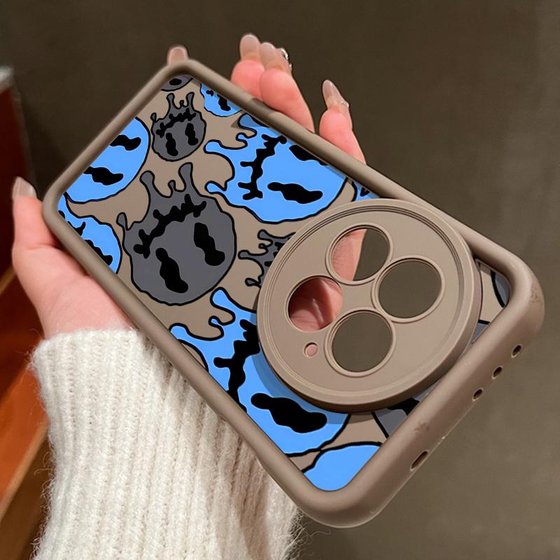 Shockproof Matte TPU Soft Phone Case Shell For OnePlus 13 12 13R 13T 12R ACE 5 3 2 11R Funny Skull Pattern Lens Protection Anti-Fall Cover