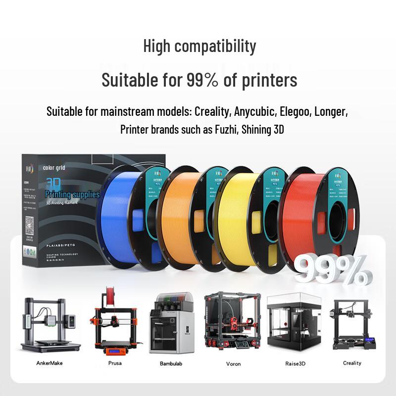 CaiGE 1.75mm PETG 3D Printer Filament CN Plug (adapter Included)