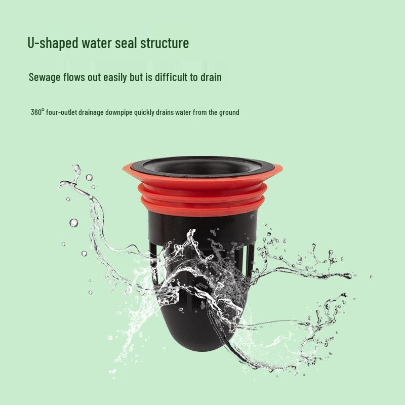 Short Anti-Backflow Odor & Insect-Proof Floor Drain Core for Bathroom/Kitchen