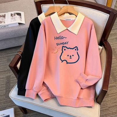 Plus Size 200-350 Jin Loose Autumn Lapel Hoodie, Bust 150/160, Style 5003