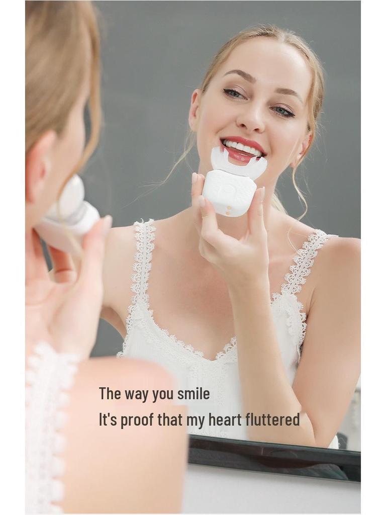 Rechargeable U-Shaped Sonic Electric Toothbrush with Soft Bristles & Automatic Timer