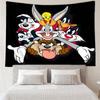 1PC Cartoon rabbit Yellow Bird K-pop music group Tapestry Accessories for Bedroom,Livingroom, dormitory Room Wall Decor Fan Birthday Gifts