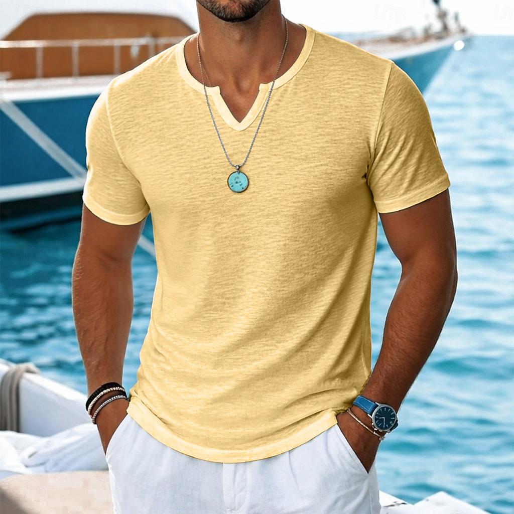 Men's Short-sleeved Color Casual Daily Outdoor Top T-shirt