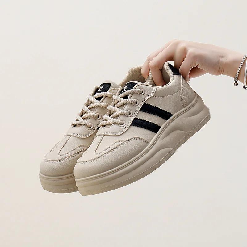 Fashion Women Casual Shoes 2025 New Design Women's Vulcanized Shoes Retro Sports Shoes Fashion Chunky Sneakers Female