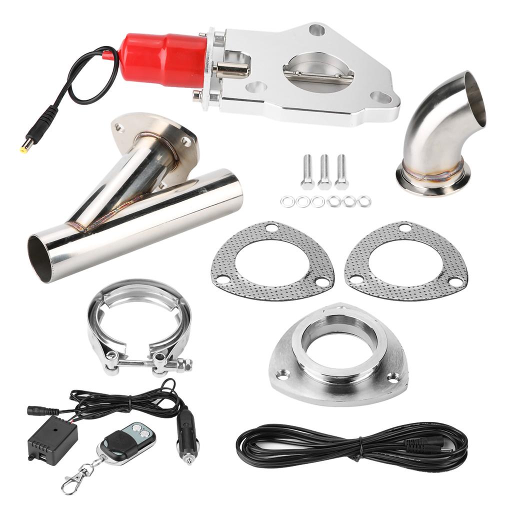 2.5in Stainless Steel YPipe Car Modification Exhaust CutOut Kit Remote Control