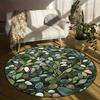Luxurious Cobblestone Pattern Round Shape Floor Mats Kitchen Hallway Runner Rug Bedroom Living Room Soft Carpet Non-slip Area Rug