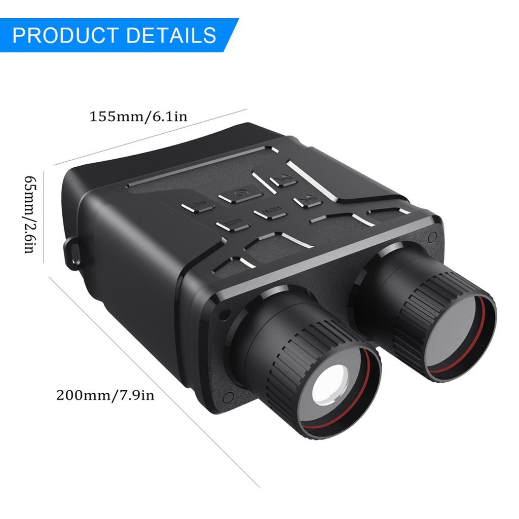 196*130*75mm 1080P binokulární digitální zařízení pro noční vidění 10megapixelový infračervený optický výkonný binokulární dalekohled 5x digitální zoom pro lov
