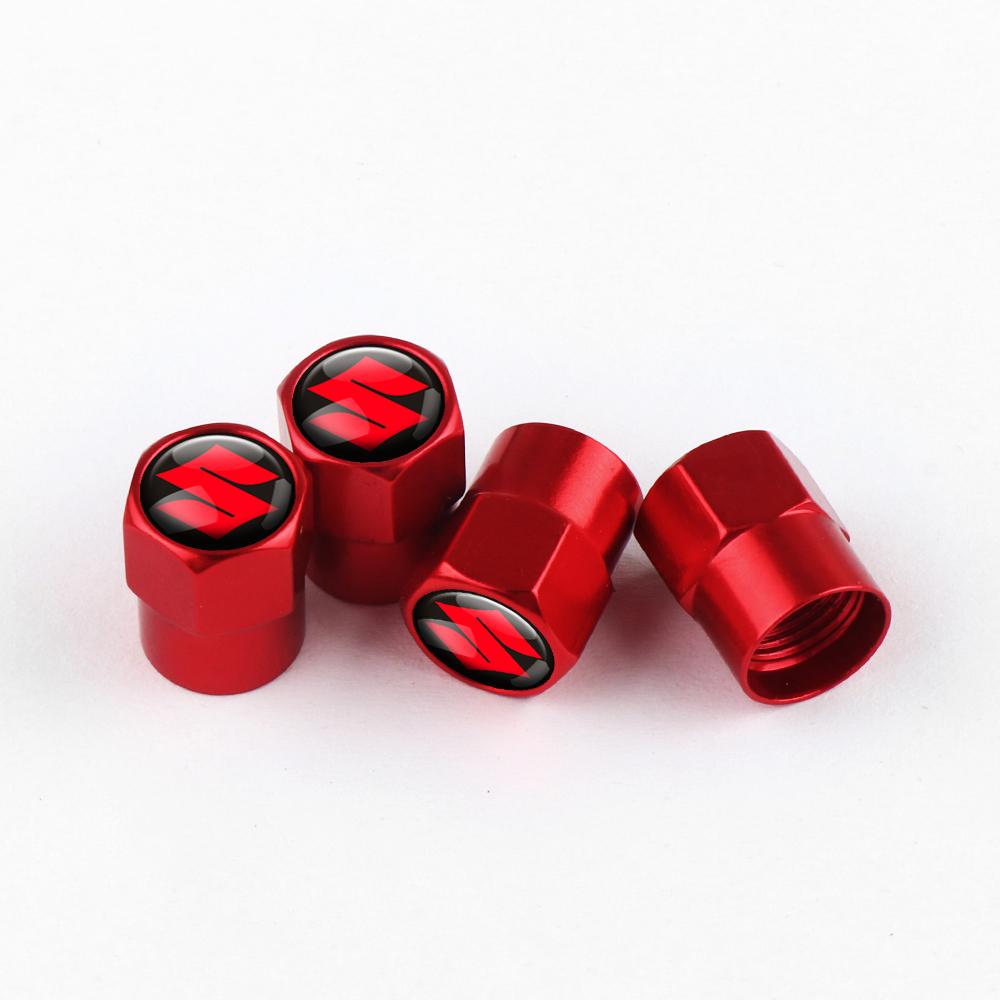 4Pcs Car Accessories Wheel Tire Valve Caps Stem Cover For Suzuki Swift SX4 Jimny Ignis Alto Samurai Baleno Grand Vitara GSXR