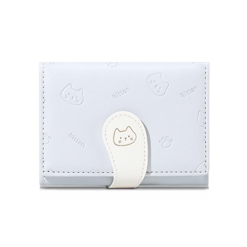 2024 Cartoon Kitten Trifold Wallet: Cute, Compact, Multi-Card Slot for a Fresh Style
