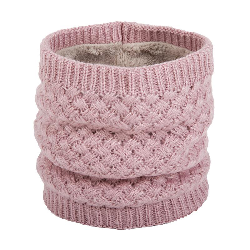 Winter Women Knitted Scarf Solid Fleece Snood Scarves Lady Warm Faux Fur Thick Unisex Neck Scarfs Ring Ski Climbing Scarf