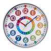 Wall Clock for Children, Educational Clock, Colorful Dial, Easy To Read, Learning, Kindergarten, Nursery School, Silent Operation, Safe and Secure,