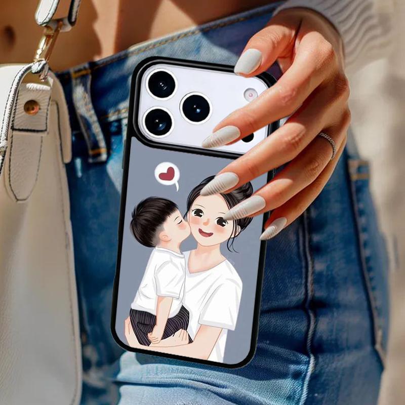 Super Mom Baby Girl Boy Phone Case For iPhone 17 Air 14 15 13 12 Max Cover For Apple 16e 11 Pro Max Plus Coque