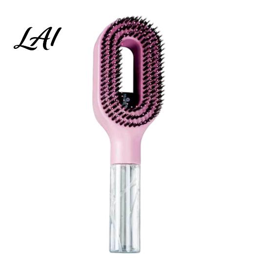 Scalp Massage Brush Heart Shape Spray Hair Brush Frizz Control Portable Detangling Comb 55ML Refillable Misting for Dry Flyaway & Tangled Smoothing