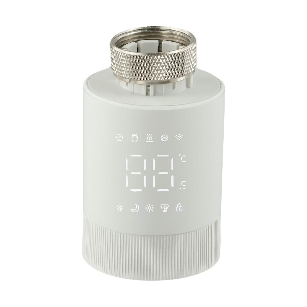 Smart TRV for Tuya with WiFi Connectivity Weekly Scheduling and Voice Features for Home Temperature Management