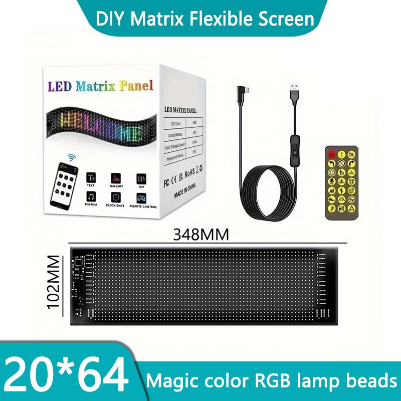 LED Air Matrix Pixel Panel DIY Pattern LED Module USB Flexible Animation Car Remote APP Control Christmas Halloween Decoration