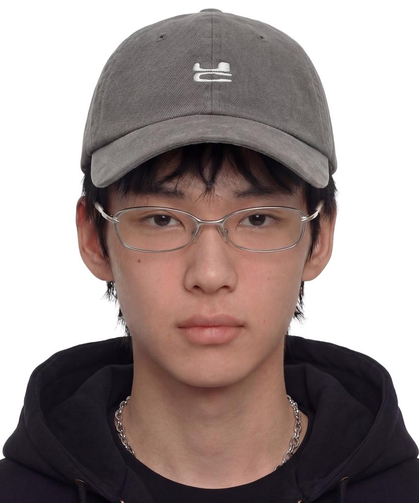 Eondeokeonteulol Four Seasons Cotton Logo Embroidered Basic Soft Top Unisex Ball Cap Uc / Washed B B / Charcoal