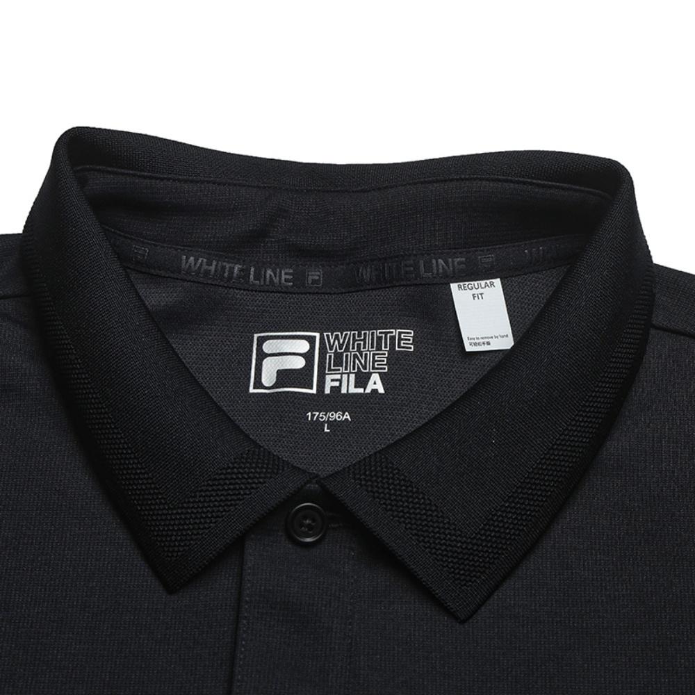 FILA Heritage Casual Sports Polo Shirt Men tops Black F61M628101FBK