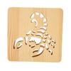 Wooden 3D Lamp Cool Scorpion Style USB Connection Warm Romantic Aid Sleeping LED Night Light for