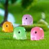 10/20/50pcs Miniature Resin Luminous Elephant Figurines for Garden Home Desk Ornaments Kawaii Animal Micro Landscape Accessories