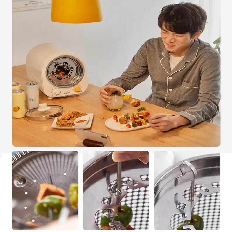 Multi Functional Oven, Household Rotating Drum Type Smokeless Barbecue, Electric Burning Oven, Timed Baking Box