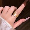 Elegant Japanese-Korean Rhinestone Three-Butterfly Adjustable Ring: Women’s New Chinese Style Fashion Accessory