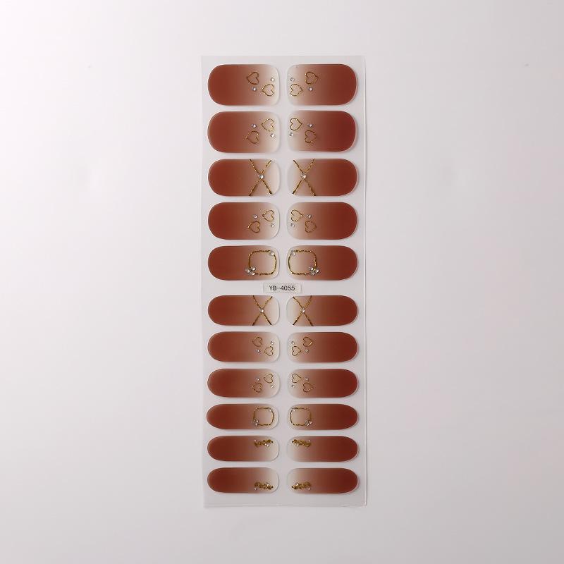 

Nail Polish Stickers, Non-baking Sparkling Nail Polish Nail Stickers, Nail Polish Stickers, Full Nail Stickers, Waterproof YB-4055