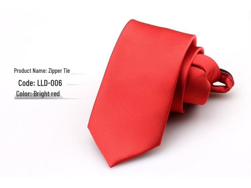 

Мужской формальный галстук на молнии без узла однотонный для свадеб и бизнеса ярко-красный