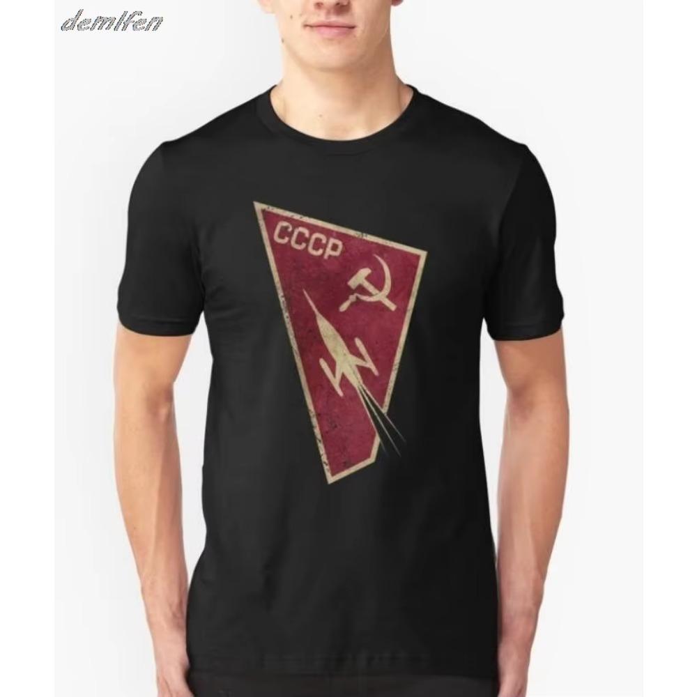 Russia CCCP Yuri Gagarin T-Shirt USSR Summer Cotton Short Sleeve O-Neck Men's T Shirt Family Soviet Cosmonaut 1961 T-shirt S-3XL