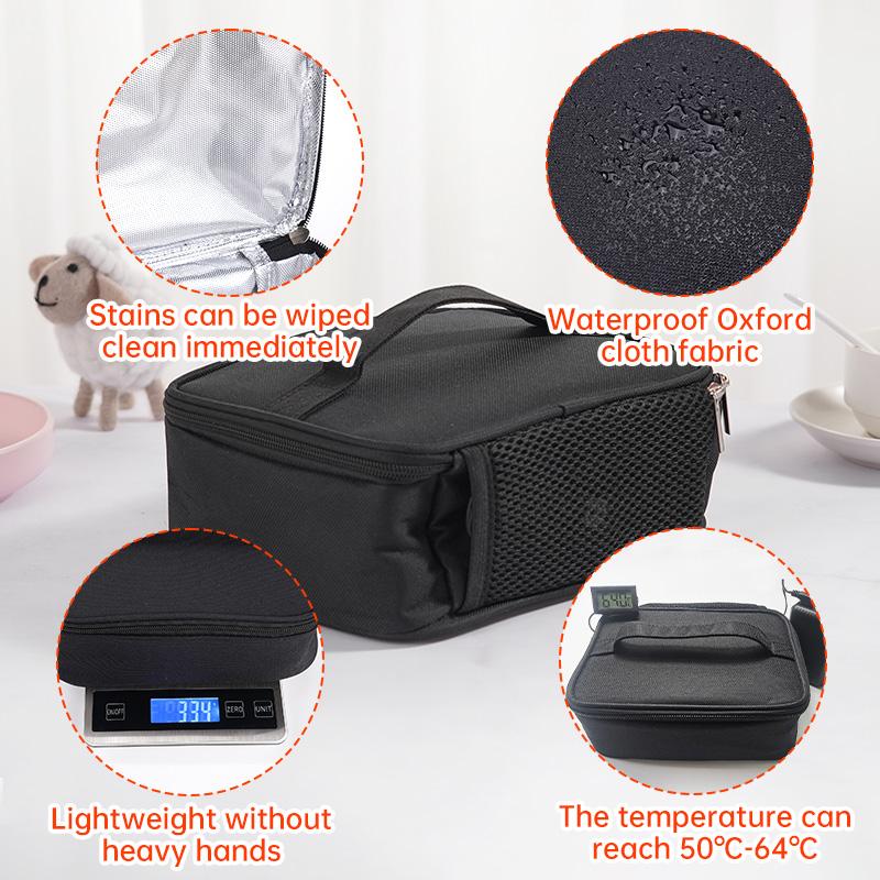 USB Electric Heating Lunch Bag Food Heater Warmer Container Packet Portable Electric Lunch Bag for Car Travel Outdoor Camping