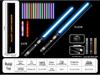 Dual RGB 15-Color Metal Lightsaber Toy - Star Wars Force Laser Sword for Dueling
