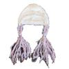 Girls Trendy Knitted Hat Warm Beanie With Cute Braids For Cold Use Weather