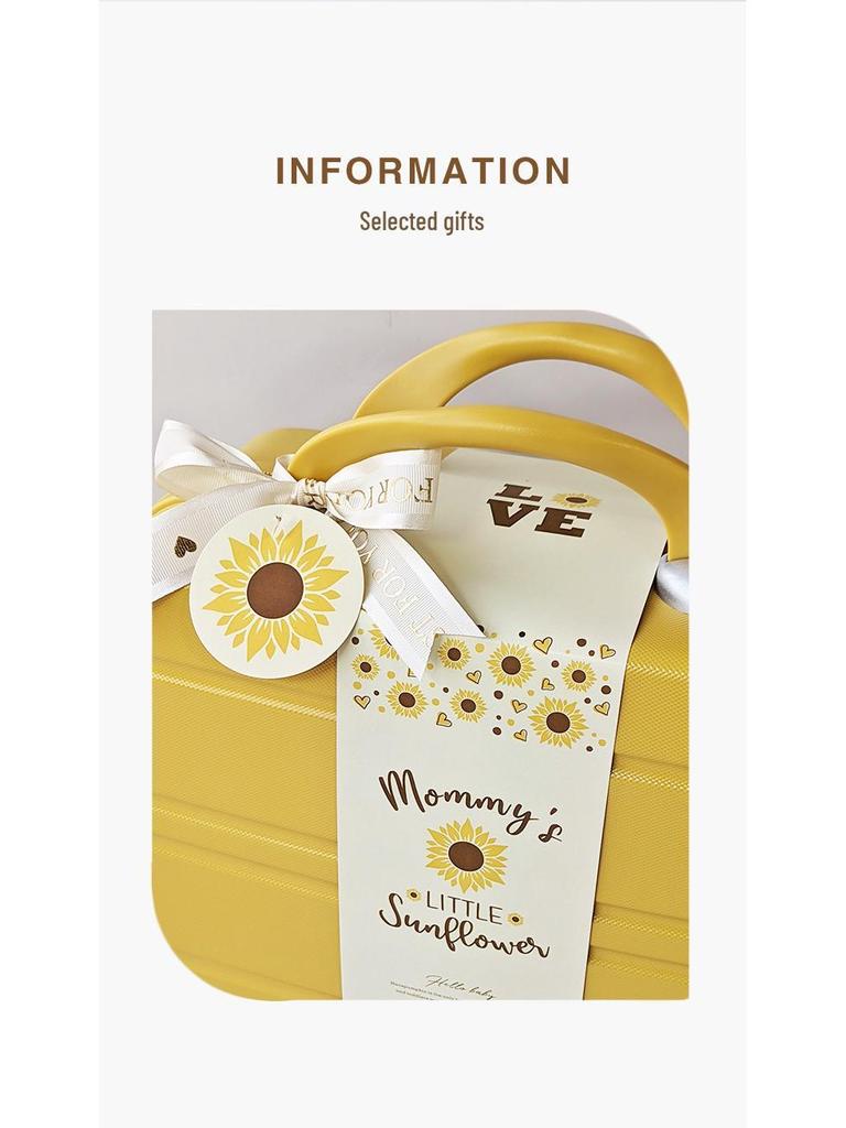 Newborn Baby Girl Sunflower Dress Gift Box - Summer/Autumn First Birthday Outfit