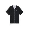 Nike Reversible Zip-Up Baseball Jacket With Short Sleeves Men Outerwear Black White Yellow AV8269-701