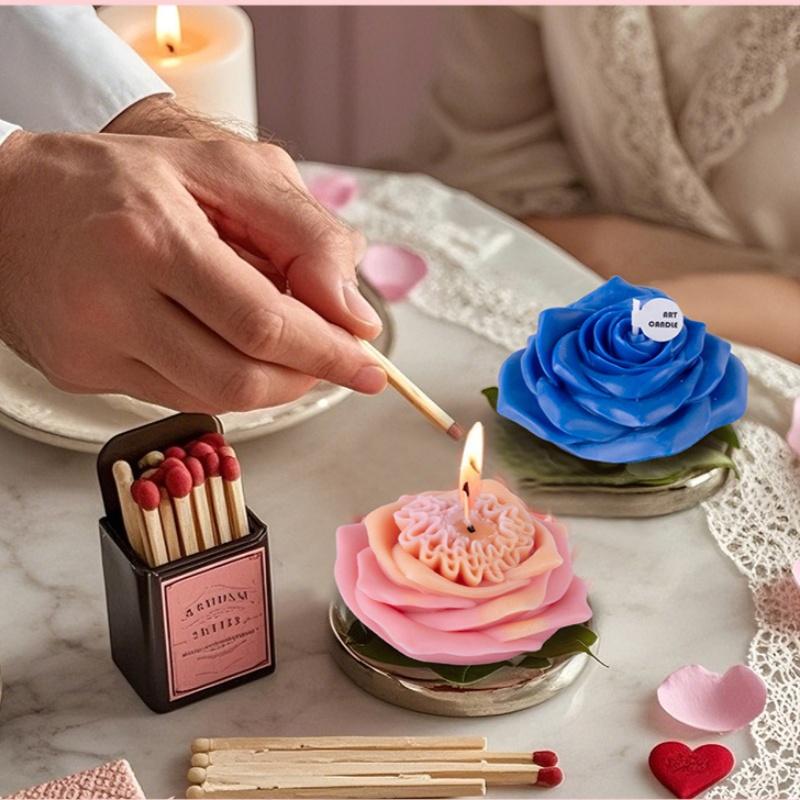 DIY Rose Candle Silicone Mold Handmade 3D Simulation Eternal Rose Soap Resin Chocolate Cake Making Mold Wedding Decoration Gift