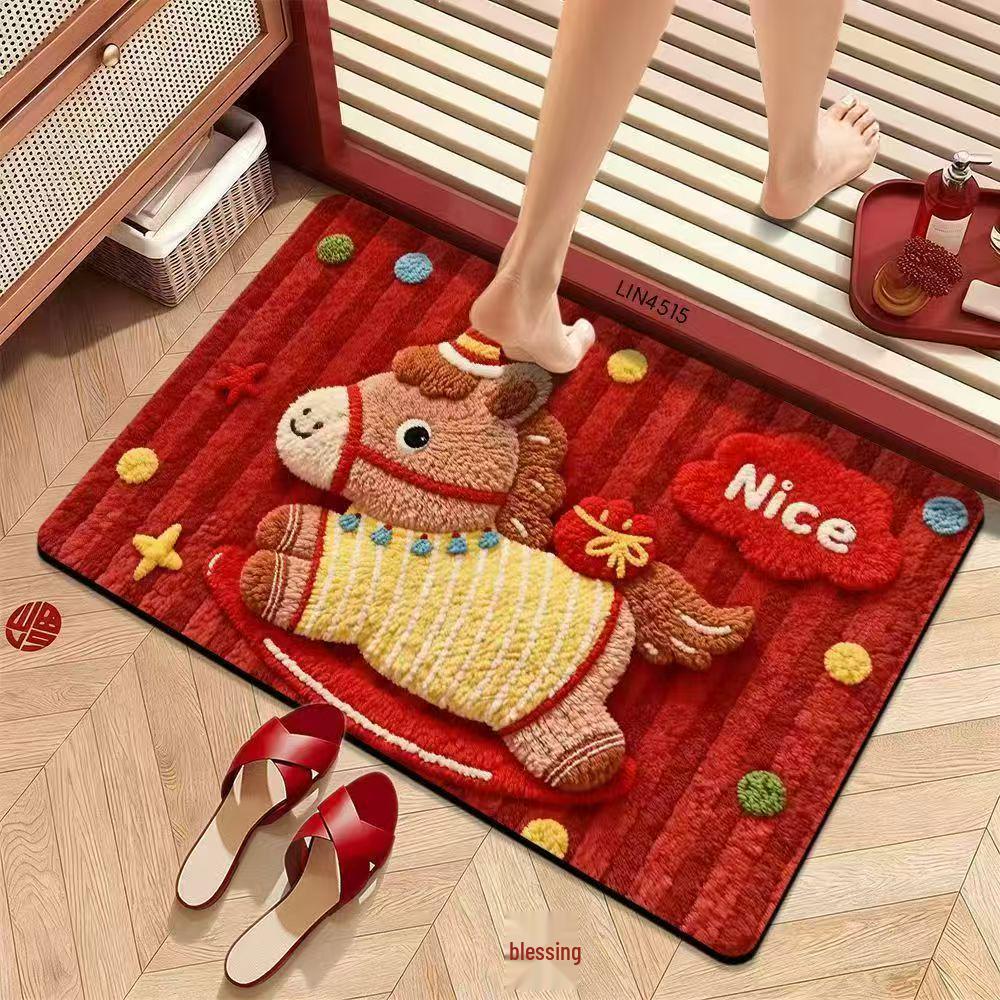 2026 New Year Quick-Dry Non-Slip Bathroom Mat - Absorbent, Washable & Durable.
