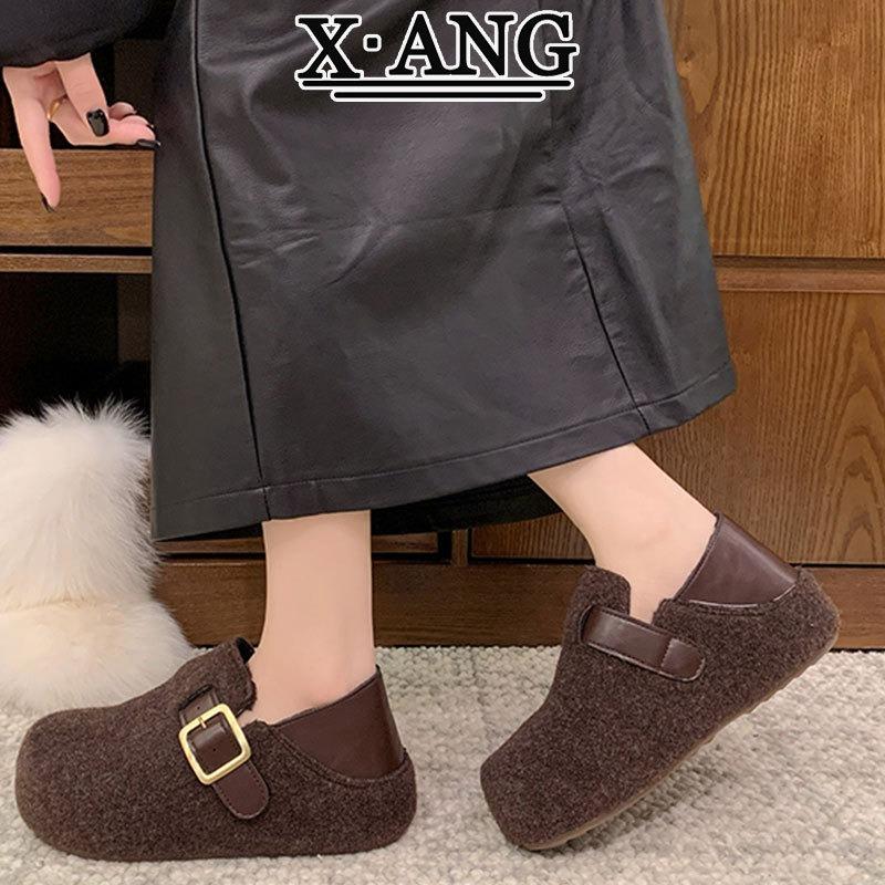 

Шерстяные шерстяные ретро всеобъемлющие женские бархатные для сохранения тепла, на одной педали с внутренней высотой, увеличивающейся хлопковой обувью, двое детей в пушистой обуви 40